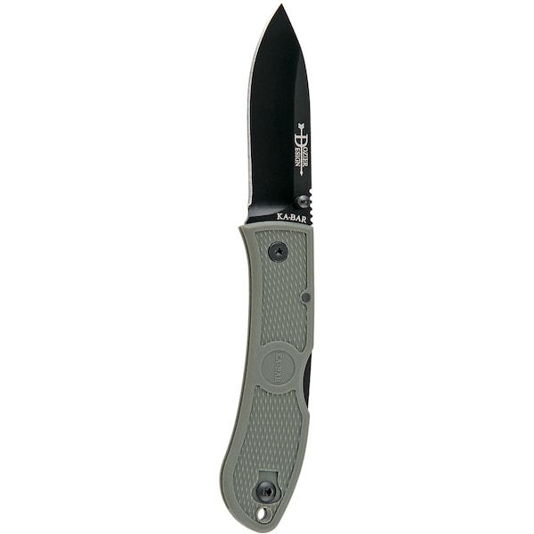 Ka-Bar Knives 2024 Ka-Bar Dozier Folding Hunter-Foliage Green, Black Pocket Clip KAB-4062FG - main